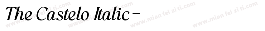 The Castelo Italic字体转换